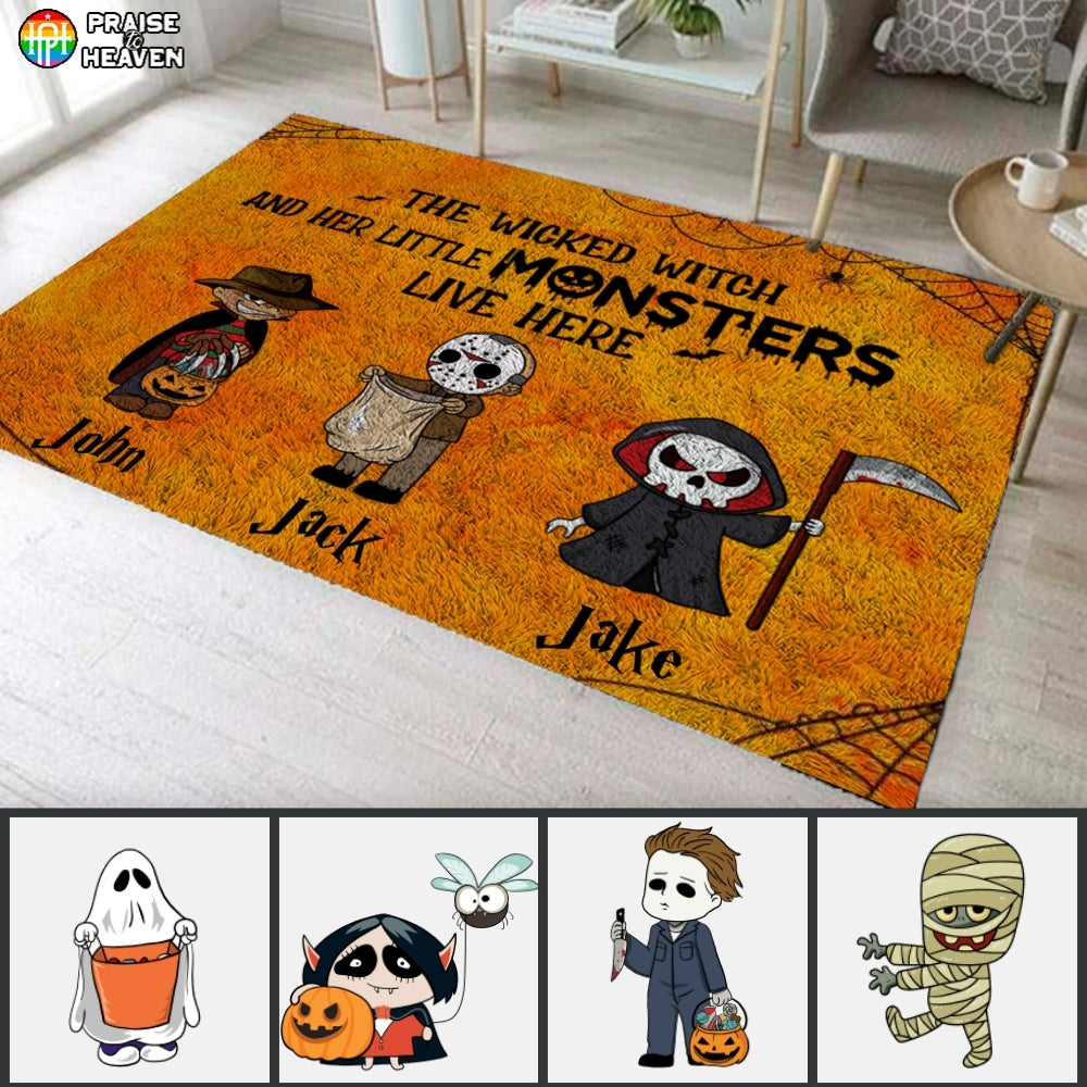 Halloween Kids Trick Or Treats Horizontal Rug Ru011