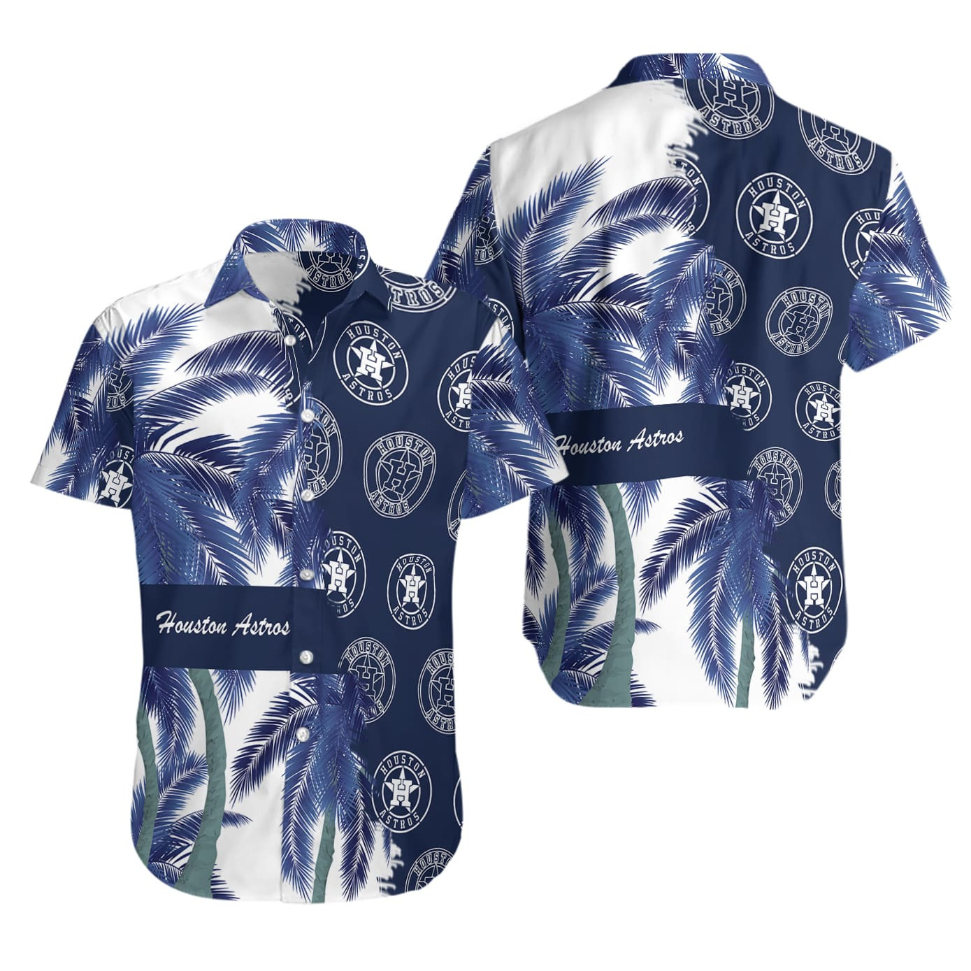 Houston Astros All Over Print Summer Short Sleeve Hawaiian Beach Shirt-Tph