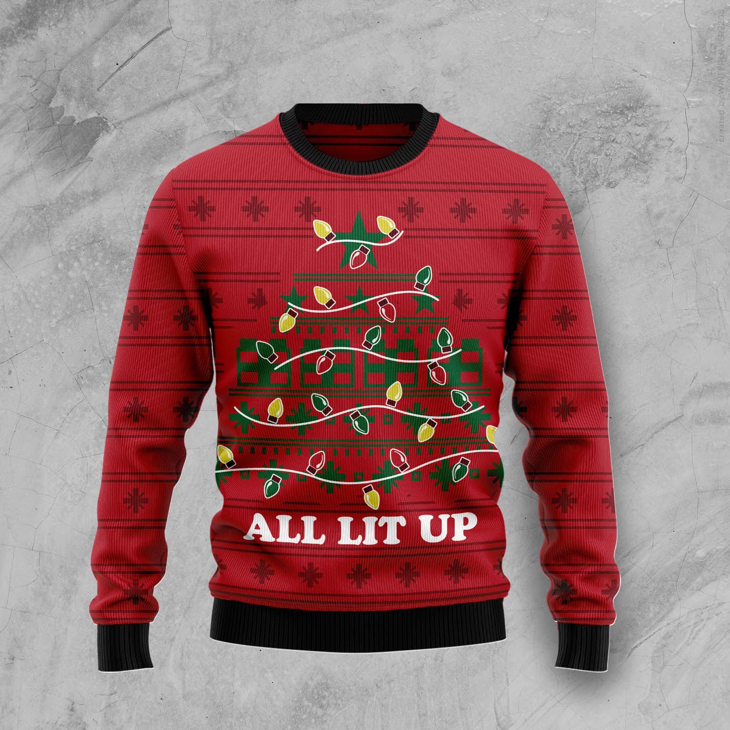 All Lit Up Noel Tree Ugly Christmas Sweater | For Men & Women | Adult | Us5273