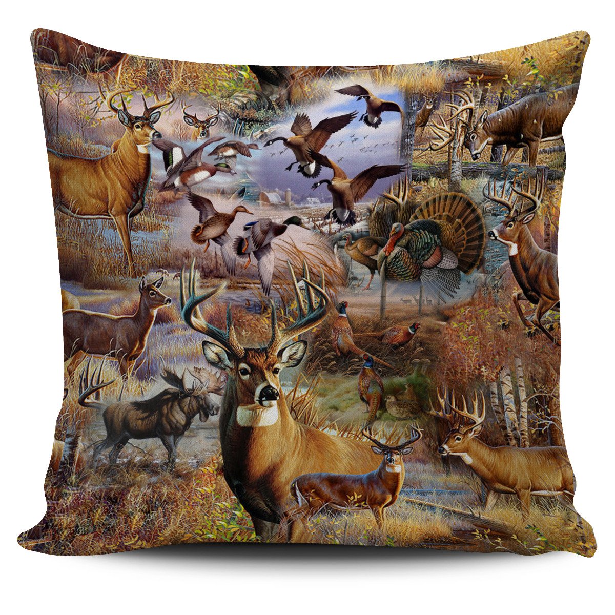 Pillow Covers – Camo Hunting Animals Art