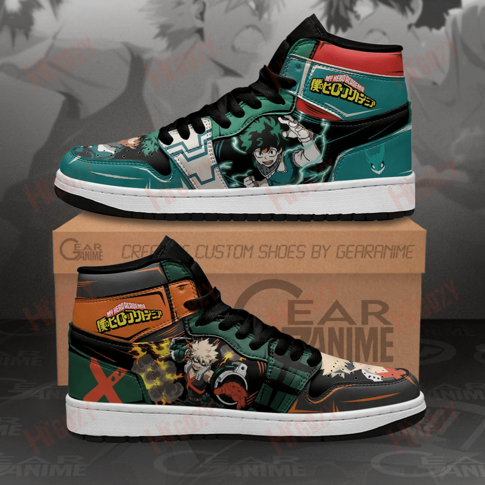 Bakugo And Deku Sneakers Custom My Hero Academia Anime Shoes