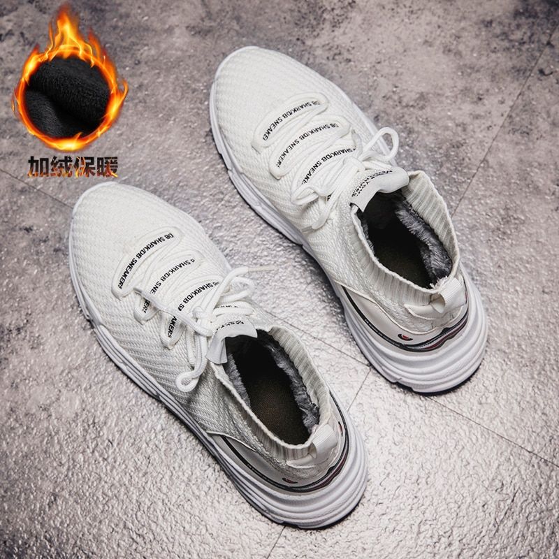 Shark Sneakers Breathable Winter Warm Flats Platform