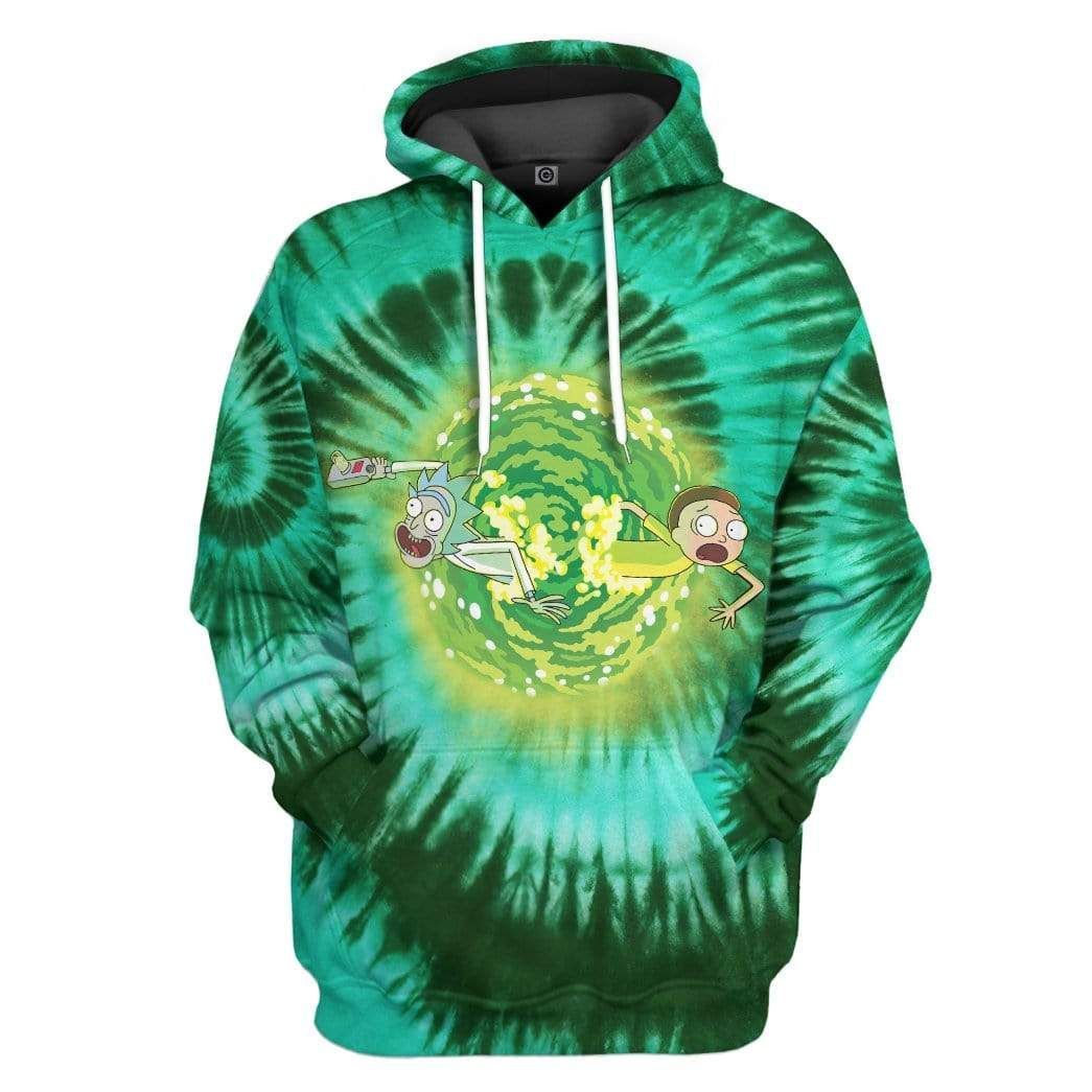 Casespring 3D Rick and Morty Tie Dye Custom Hoodie Apparel - EmprintsTOP