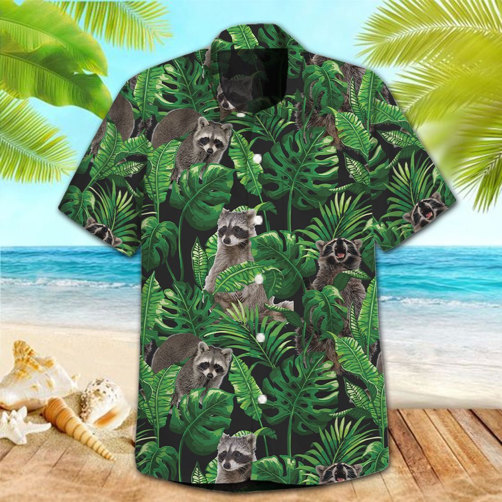 Raccoon Green Nice Design Hawaii Shirt Ha87397