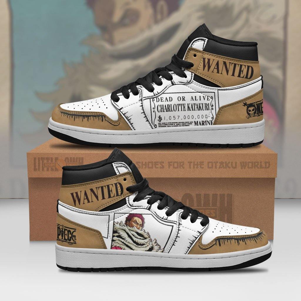 Charlotte Katakuri Wanted Jd Sneakers Custom One Piece Anime Shoes