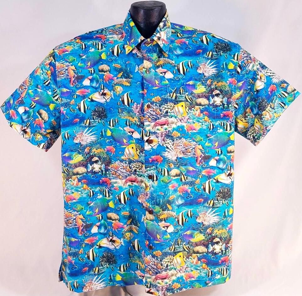 Koi Blue High Quality Hawaii Shirt Ha84068