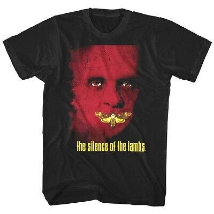 Silence of The Lambs Movie Poster Men’s Moth Hannibal Lecter Horror T-Shirt