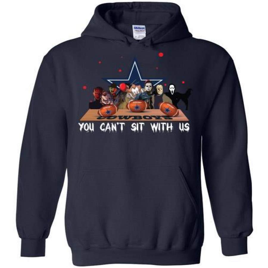 Horror Movies Characters You Can Sit with US Cowboys halloween Hoodie