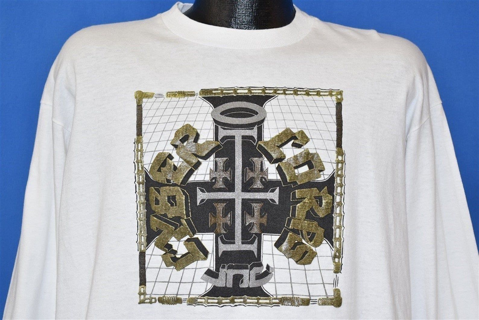 90S Cyber Corps Geometric Cyberpunk T-Shirt Extra