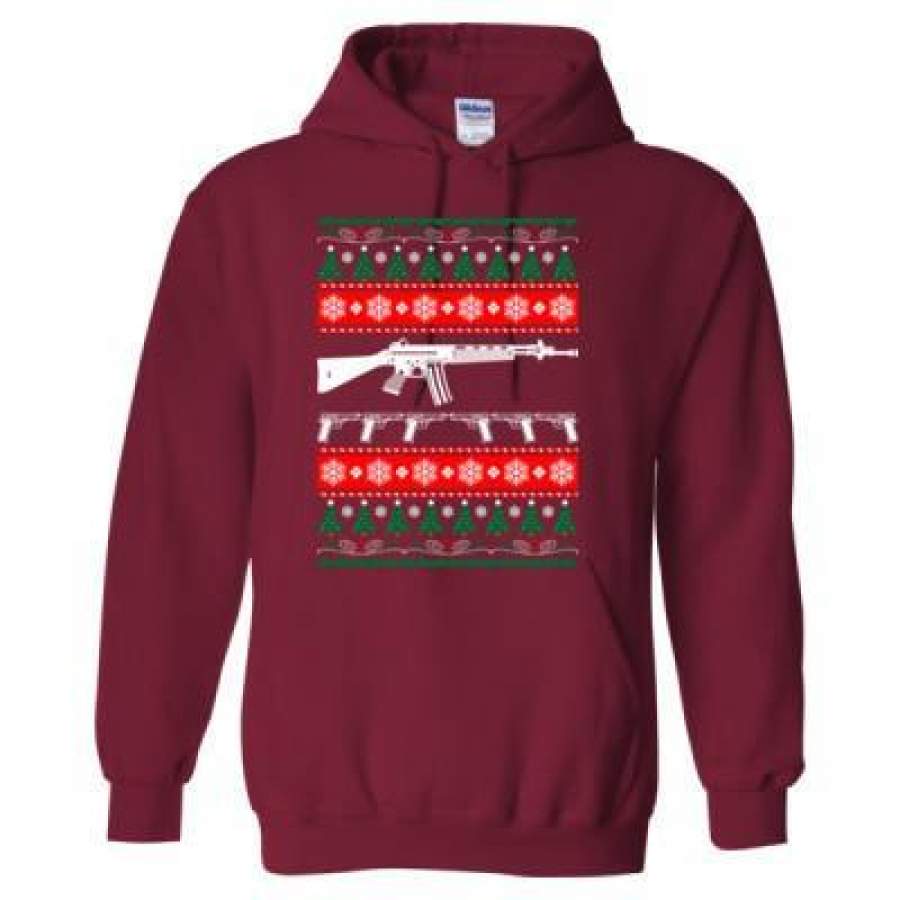 AGR AR 15 Christmas Ugly Sweater – Heavy Blend™ Hooded Sweatshirt