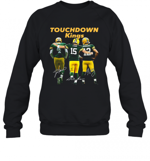 Touchdown Kings Green Bay Packers Favre Starr Rodgers Signature Sweatshirt