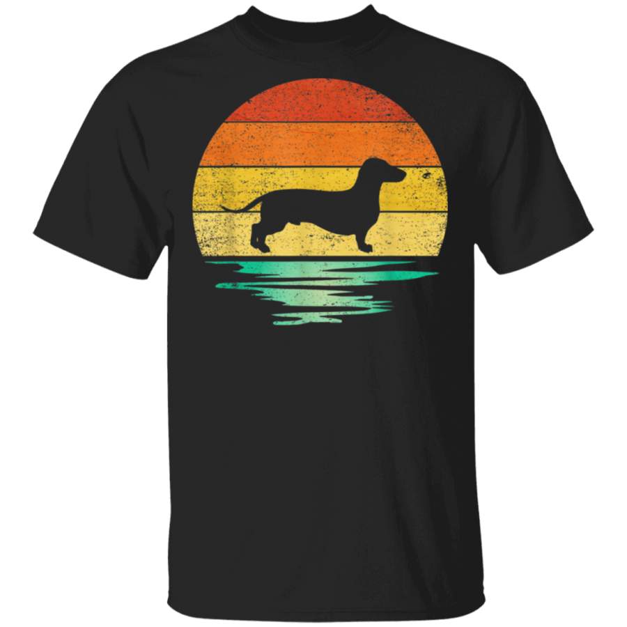 Vintage dachshund Retro Sunset dachshund TShirt