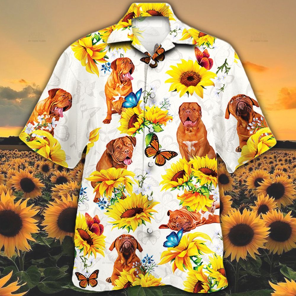 Dogue De Bordeaux Dog Lovers Sun Flower Hawaii Shirt Ha15554