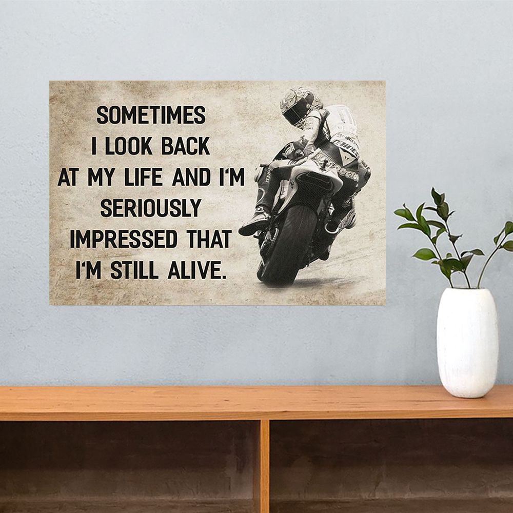 Sometimes I Look Back At My Life Poster Funny Wall Art Modern House Decor Poster Art Design