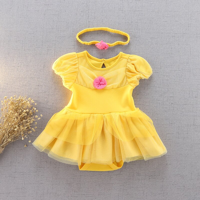 Baby Dress Girls Costume Fancy Party Princess Belle Snow White Dress Cosplay Children’s Carnival Birthday Sets Baby Girl Clothes alx