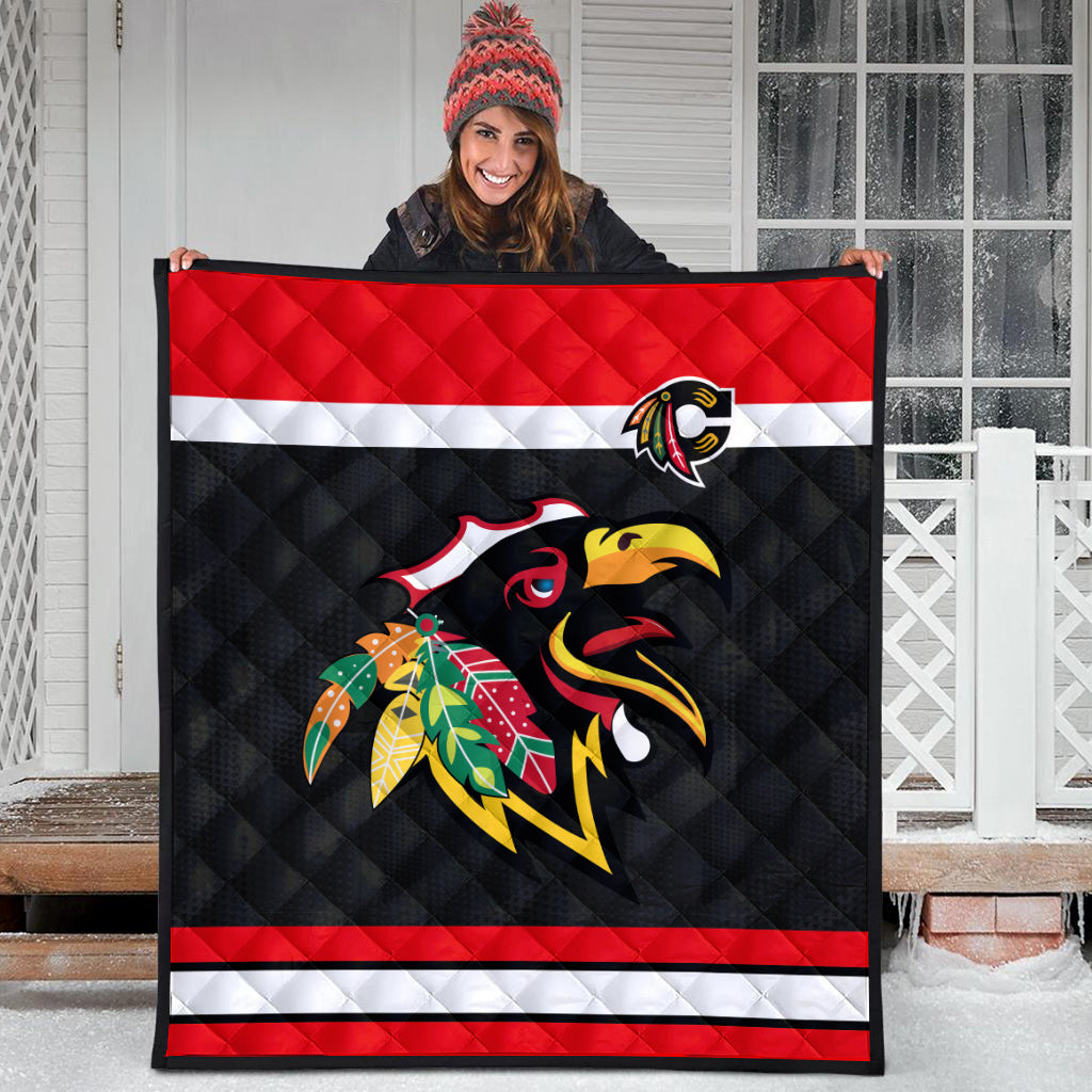 Chicago Blackhawks Hockey Premium Quilt A21