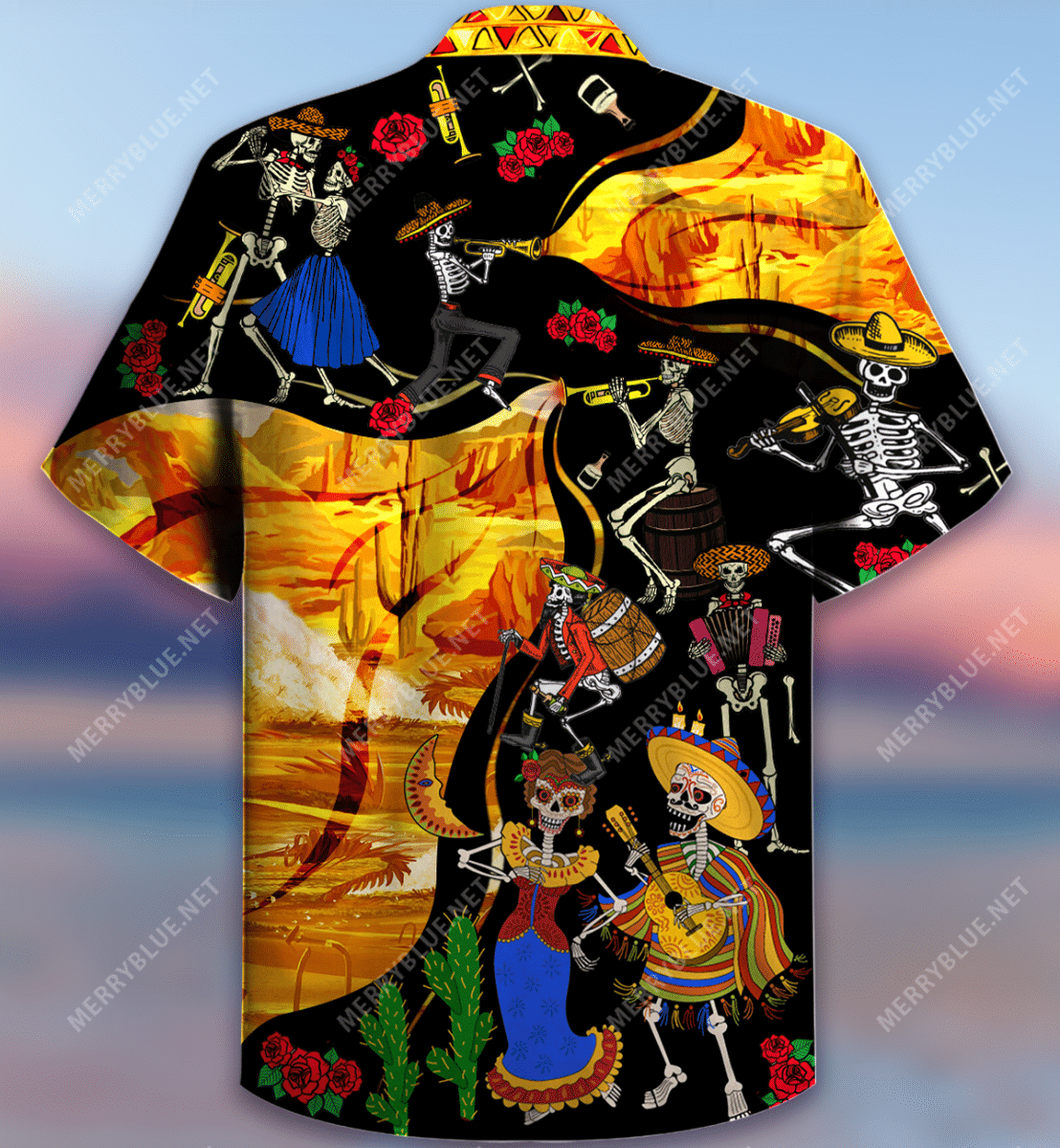 Beach Shirt Cover Your Body With Amazing Mexican Day Of The Dead Carnival Hawaiian Shirt