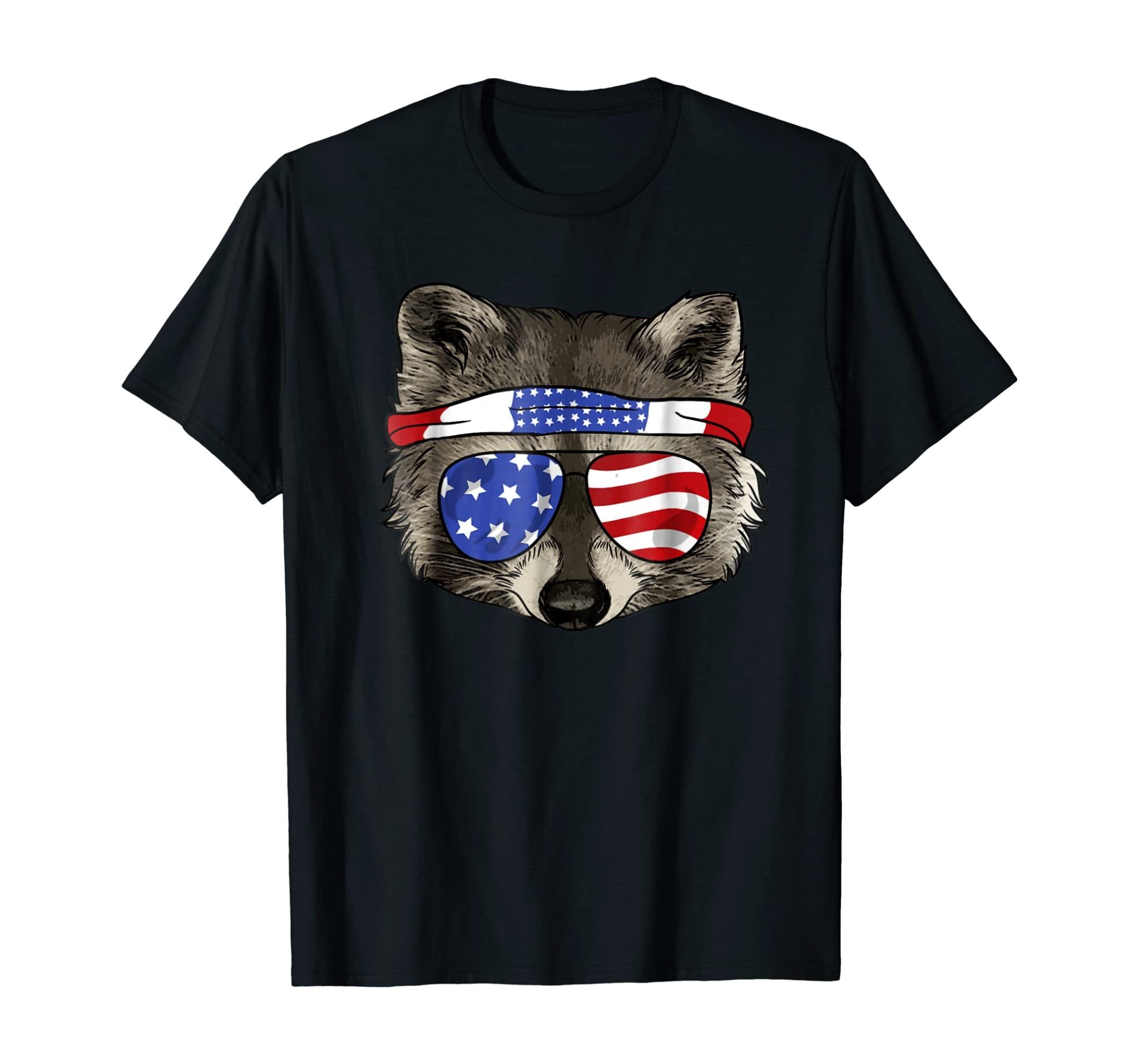 Usa Patriotic Raccoon Shirt – July 4Th T-Shirt – Trash Panda