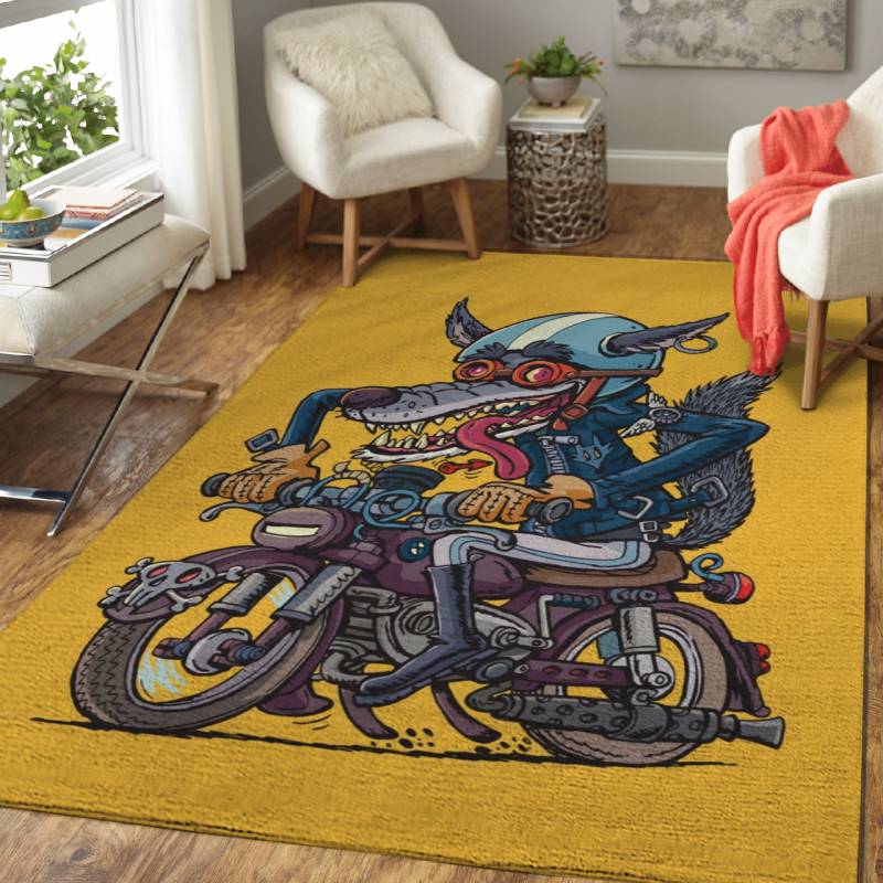 Wolfcycle – Animals Area Rug Carpet