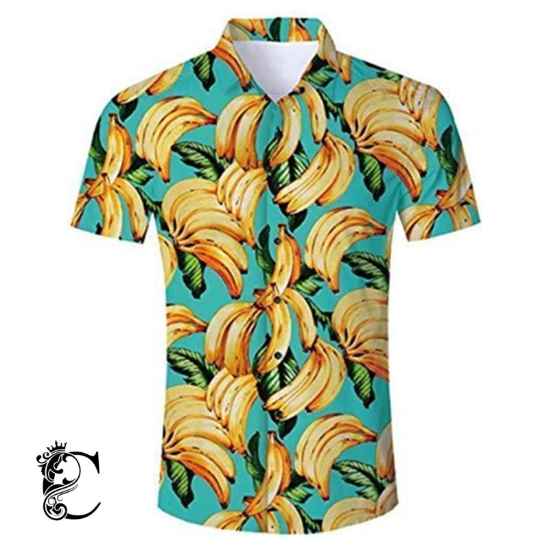 Beach Shirt Shop Mens Hawaiian Shirt Green Banana- Chillicothemall