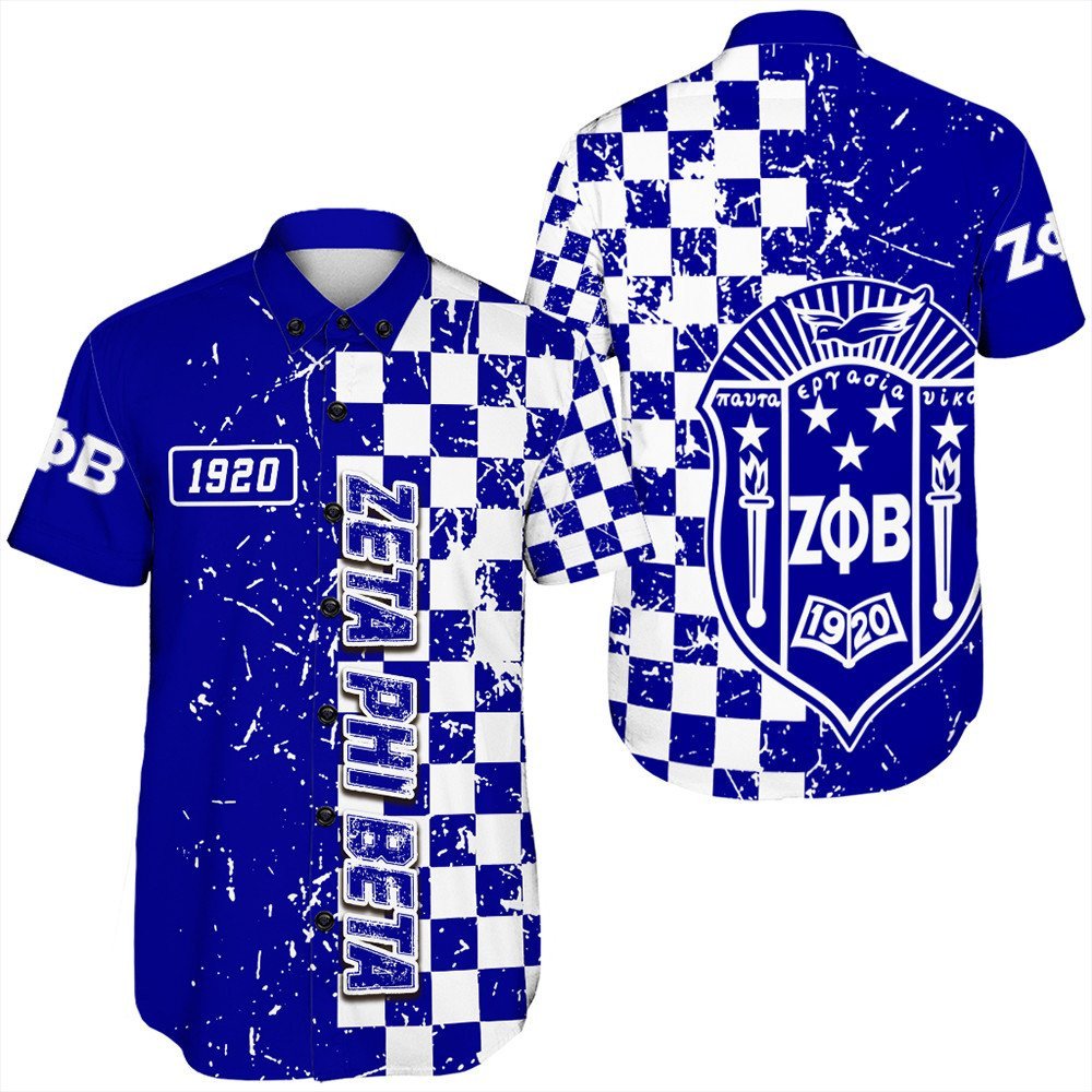 Wonder Print Shirt – Zeta Phi Beta Caro Style Short Sleeve Shirt