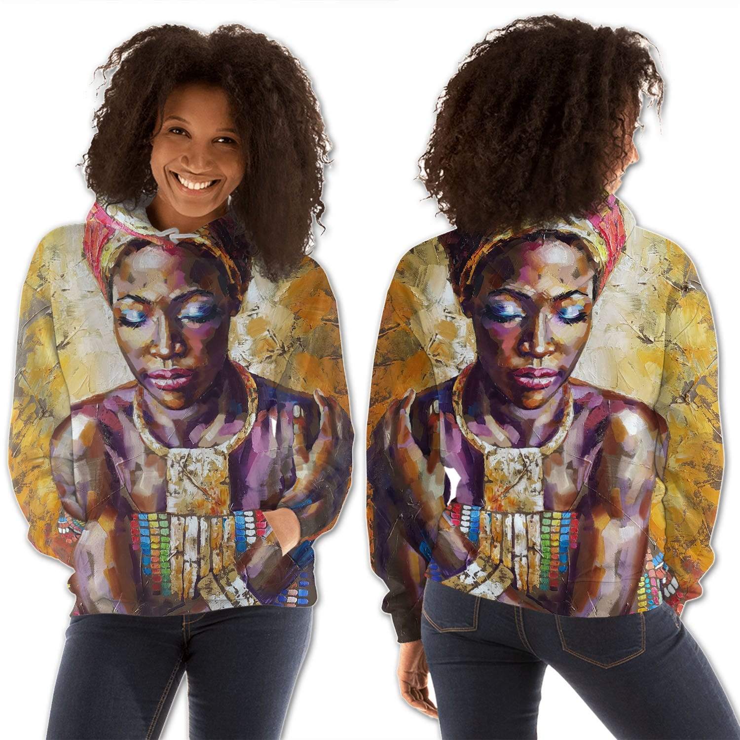 African American Hoodies Beautiful Melanin Girl Beautiful Afrocentric Afro Lady African American Clothing