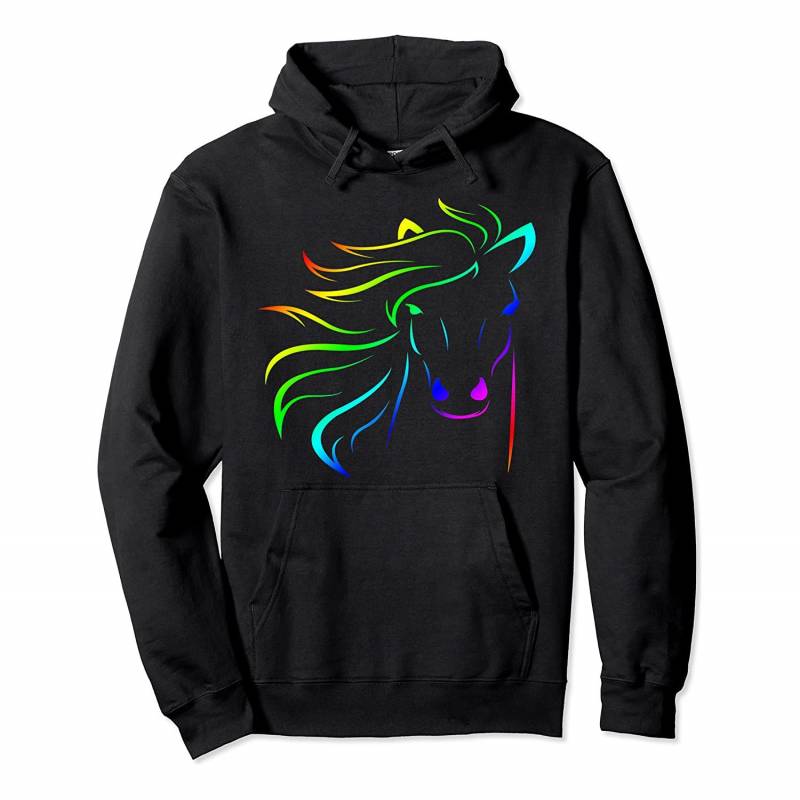 Women’s Western Wear Rainbow Horse Main Hoodie Gift, T Shirt, Sweatshirt