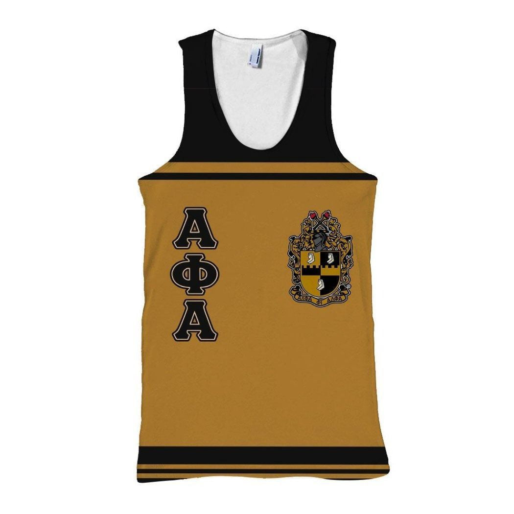 Wonderprint Tank Top Alpha Phi Alpha Straight Line Tank Top