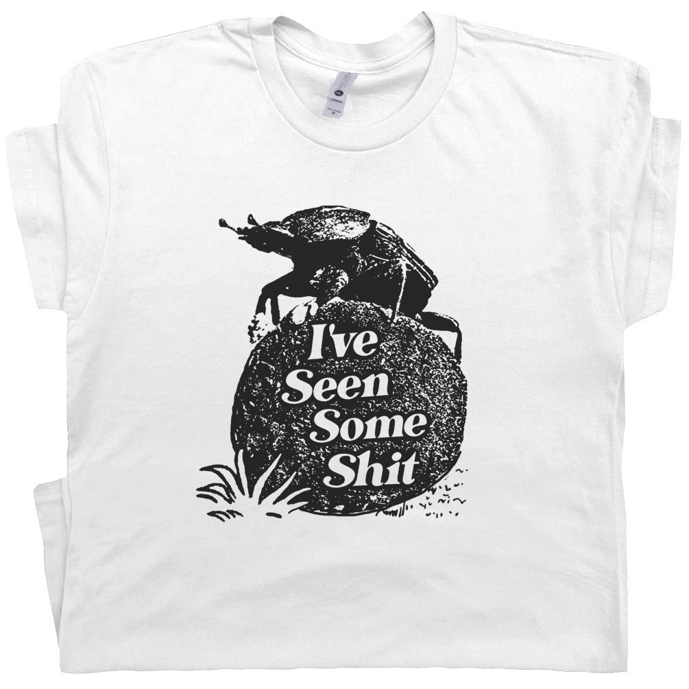 Dung Beetle Shirt Cool Insect Shirts for Men Women Ladies Vintage Nature T Shirts Weird Entomology Tee Funny Bug Graphic Dark Humor Shirt