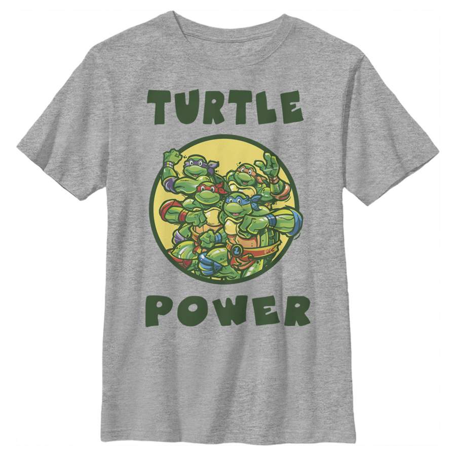 Teenage Mutant Ninja Turtles Boy’s Turtle Power Circle  T Shirt