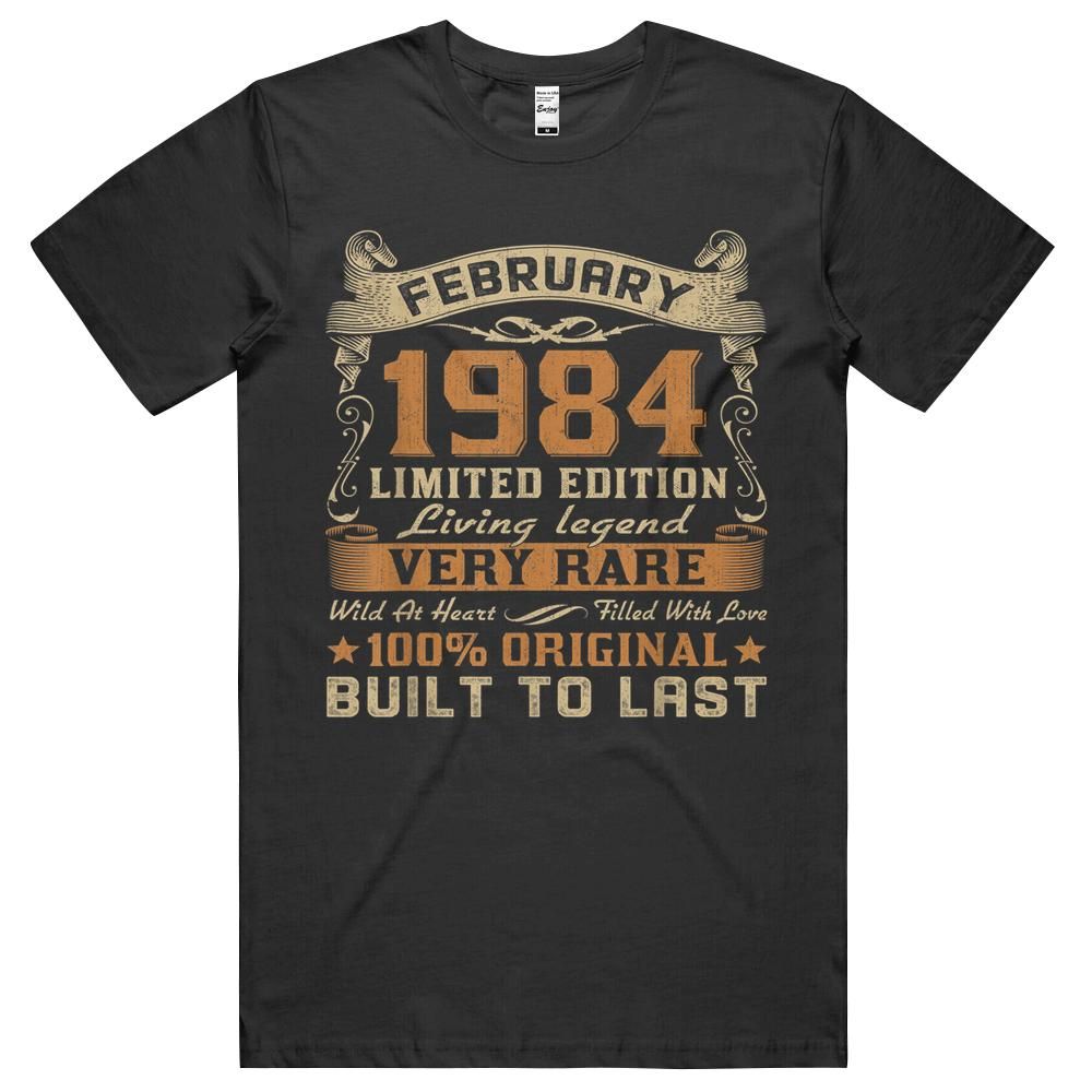 37th Birthday Gift 37 Years Old Retro Vintage February 1984 Unisex Shirt