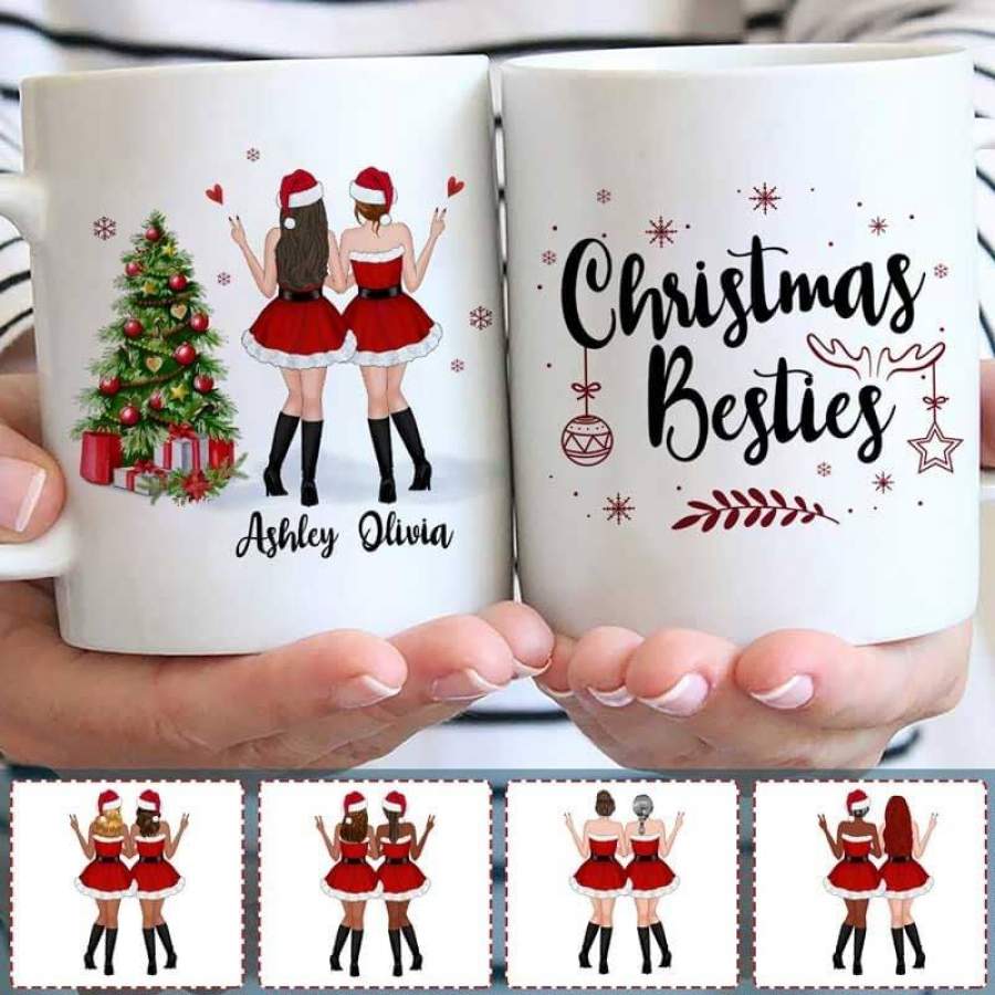 Christmas Dress Besties Personalized Mug