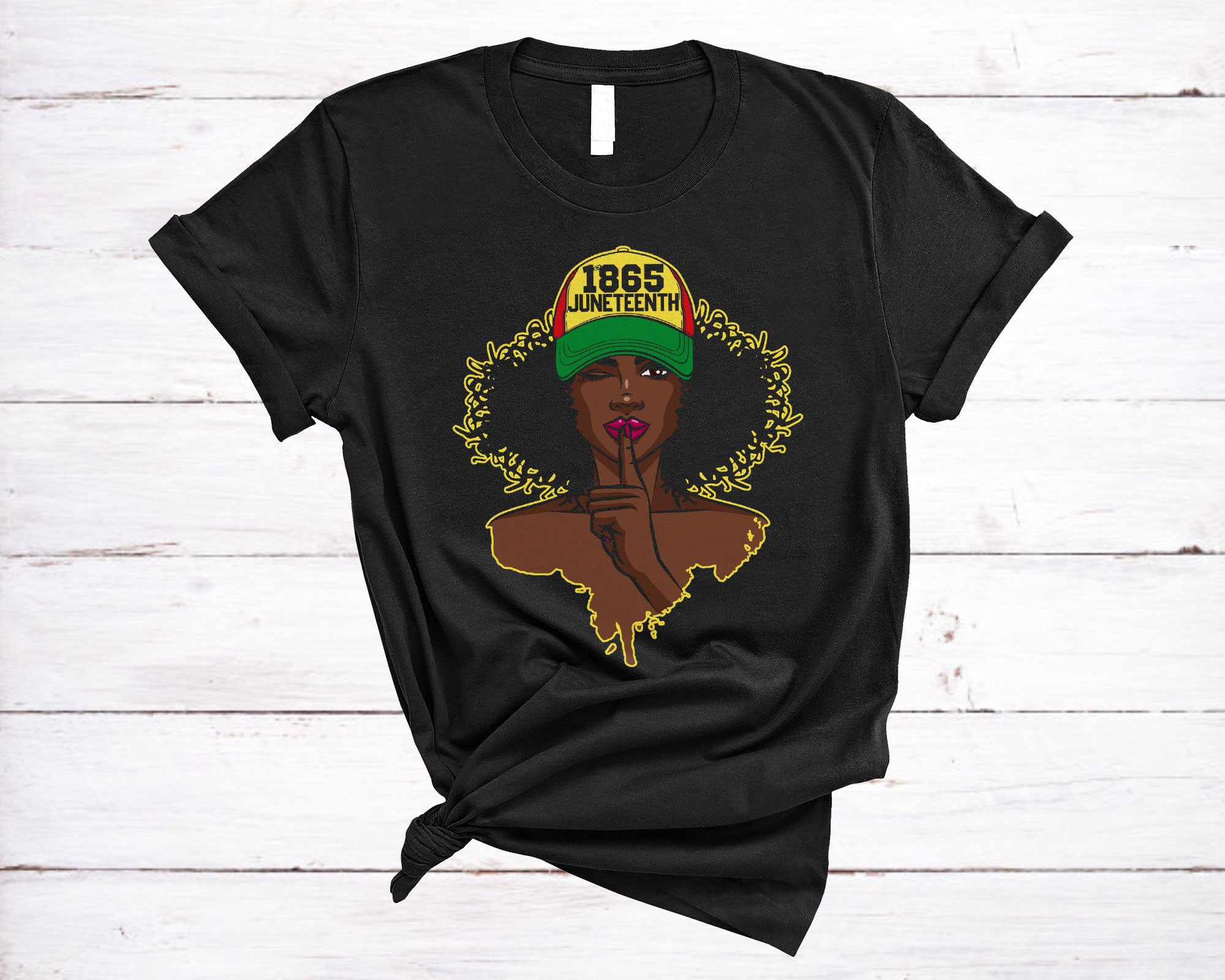 Juneteenth Black Shirt 1865 Juneteenth Funny Black History Pride Girl Magic Melanin African Gifts T-Shirt