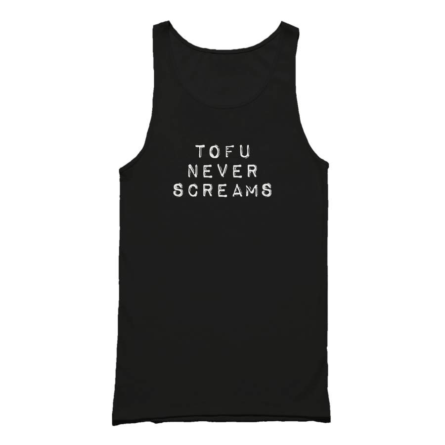 Vegan Tofu Never Screams Vegetarian Gift Animal Lover Vegan Vibes Animal Rights Yoga Gift Tank Top