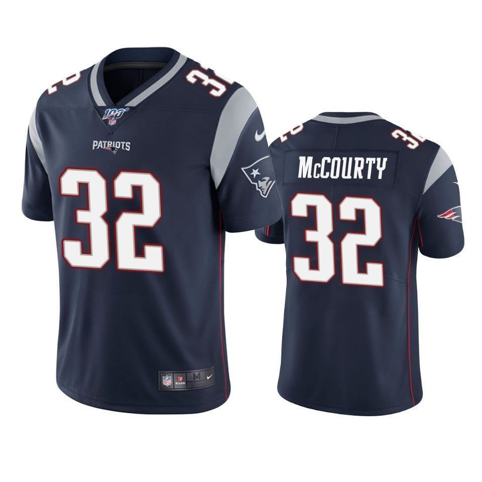 New England Patriots Devin Mccourty Navy 100Th Season Vapor Limited 3D Jersey