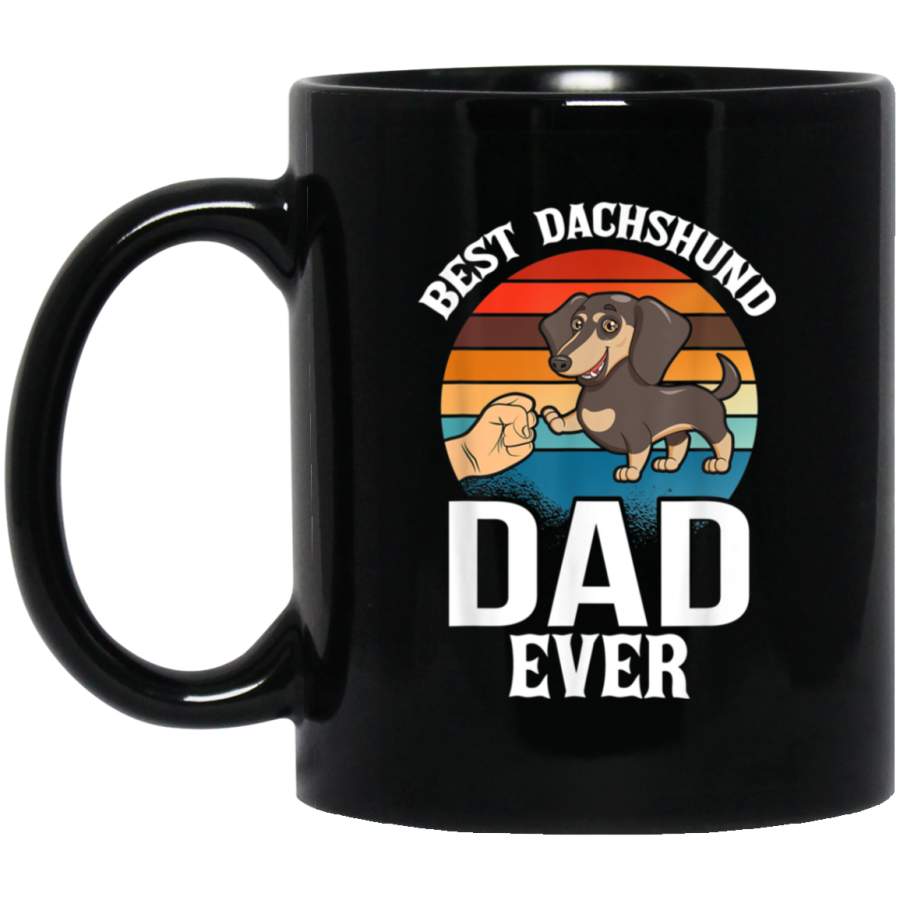 Best Dog Dad Ever Dachshund Retro Vintage Mug