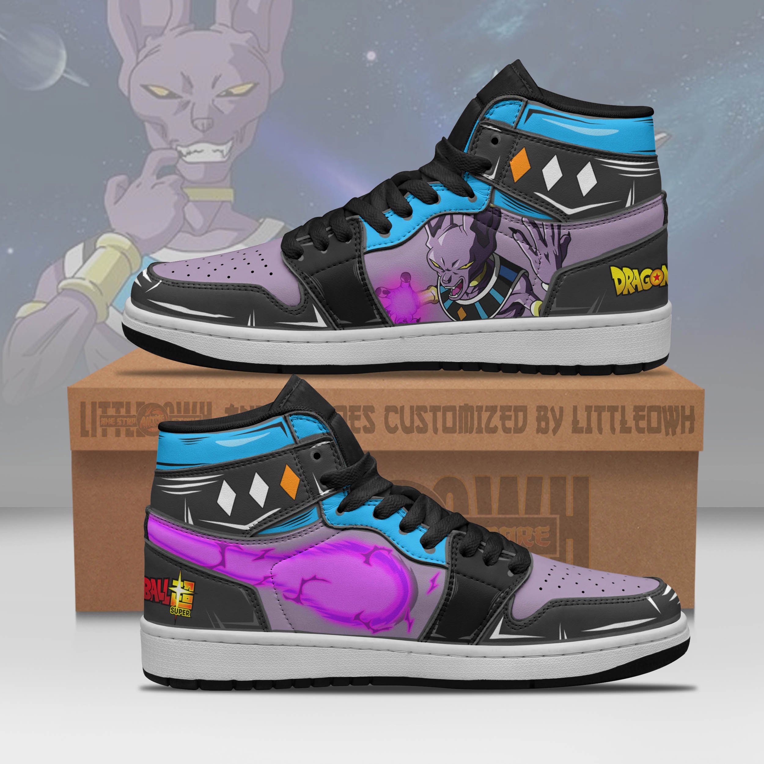 Beerus Jd Sneakers Custom Dragon Ball Super Anime Shoes