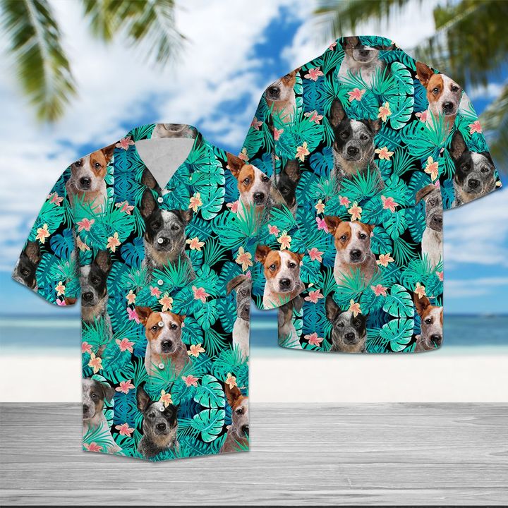 Australian Cattle Dog Tropical Hawaiian Shirt Summer Button Up For Men, Women, Couple