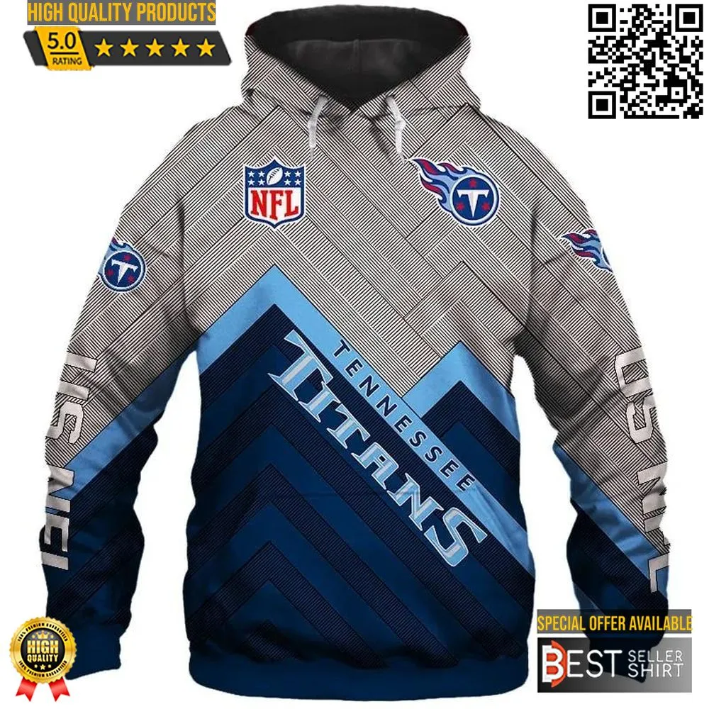 Tennessee Titans Logo 3D V6 Hoodie Football Jersey 3D