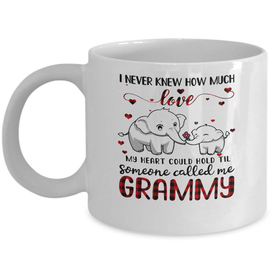 Someone Called Me Grammy Elephant Red Plaid Mother’s Day Mug