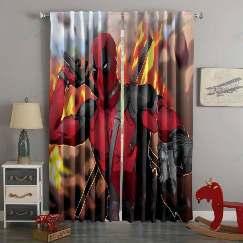 3D Printed Deadpool Custom Living Room Curtains