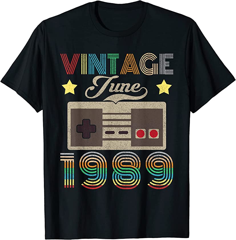 Vintage June 1989 32nd Birthday Shirt 32 Year Old T-Shirt