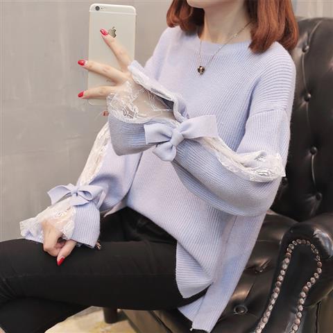 Autumn and winter women’s 2020 new student sweater women’s Pullover loose lace super fire sweater jacket alx