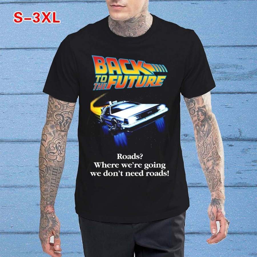 BACK TO THE FUTURE Movie Poster Ver. 2 Michael J. Fox Men’s T-Shirt