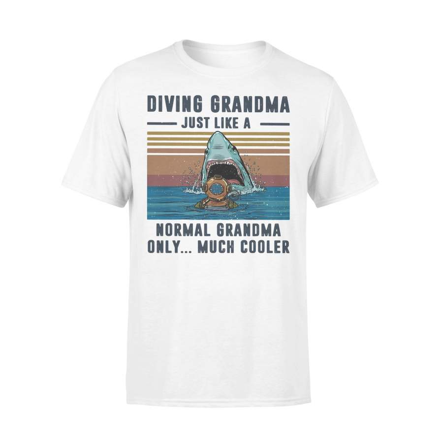 Diving Grandma Just Like A Normal Grandma Only Much Cooler Scuba Diving Vintage Retro T-shirt