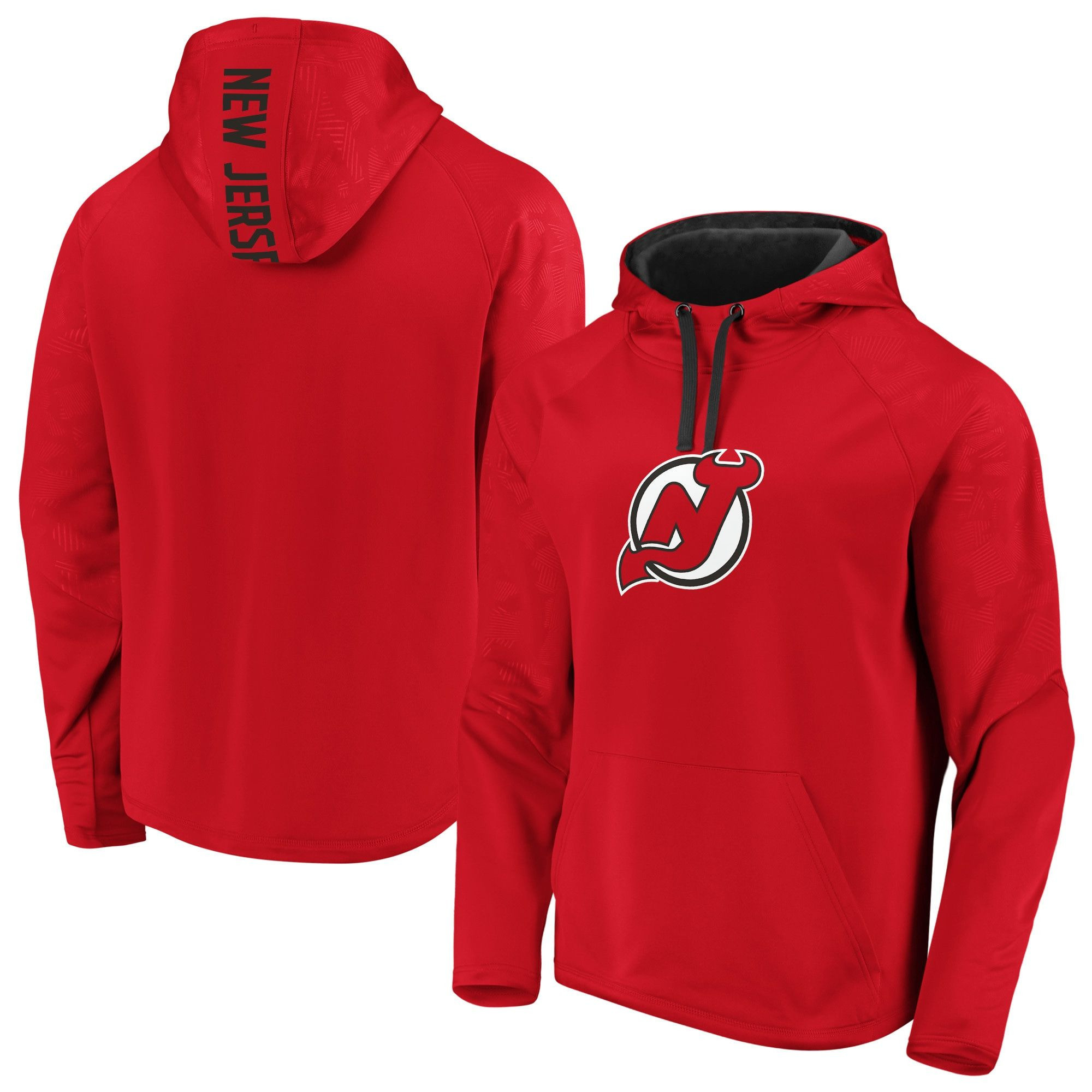 Men’S Fanatics Branded Red New Jersey Devils Monochrome Pullover Hoodie