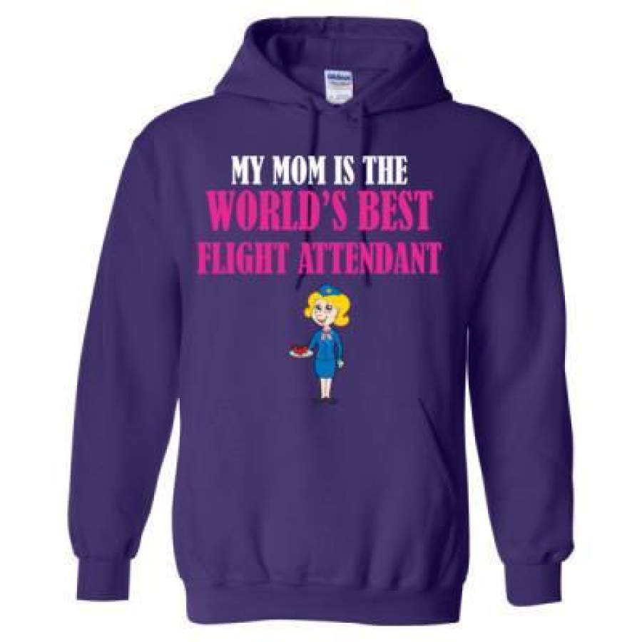 AGR My Mom Is The Worlds Best Flight Attendant – Heavy Blend™ Hooded Sweatshirt