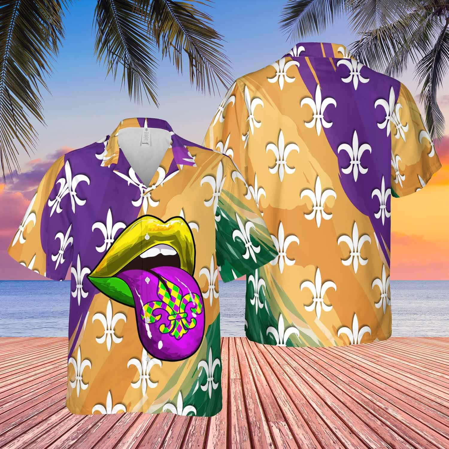 Mouth Of Mardi Gras Logo Pattern Hawaiian Shirt Gift For Men Women Ha31766