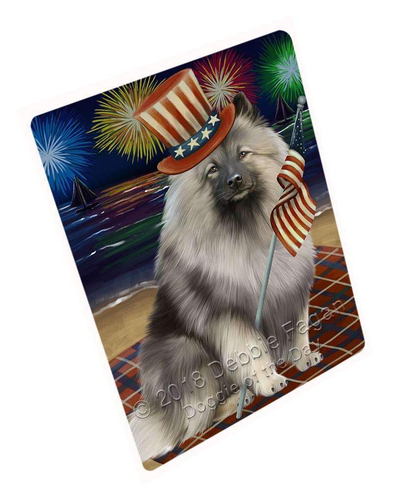 4Th Of July Independence Day Firework Keeshond Dog Blanket Blnkt85233