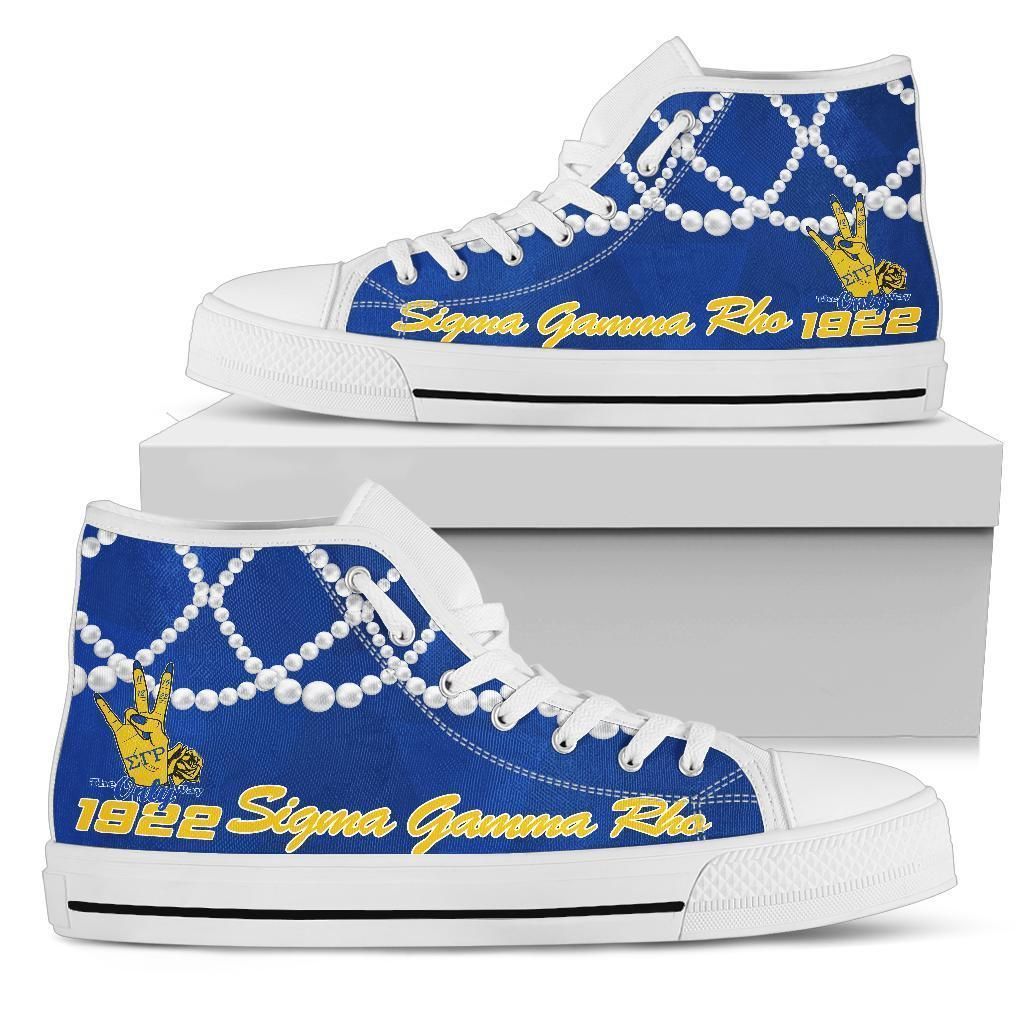 Sigma Gamma Rho K.H Pearls High Top Shoes